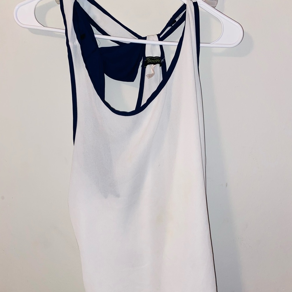 Plain white silky silt blouse with bow tie